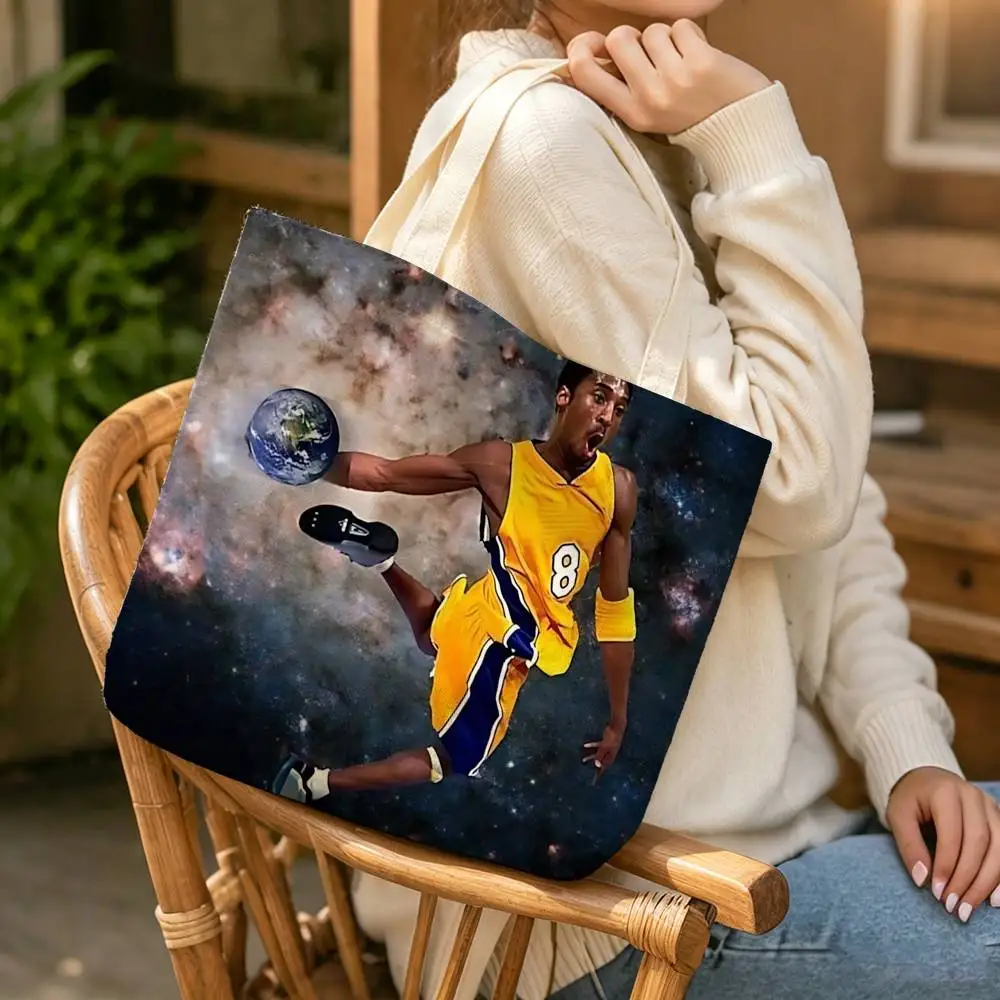 Legendary Mamba K-Kobe B-Bryant  Canvas bags Support Custom suitable for School shopping, gifts, and Daily Commute