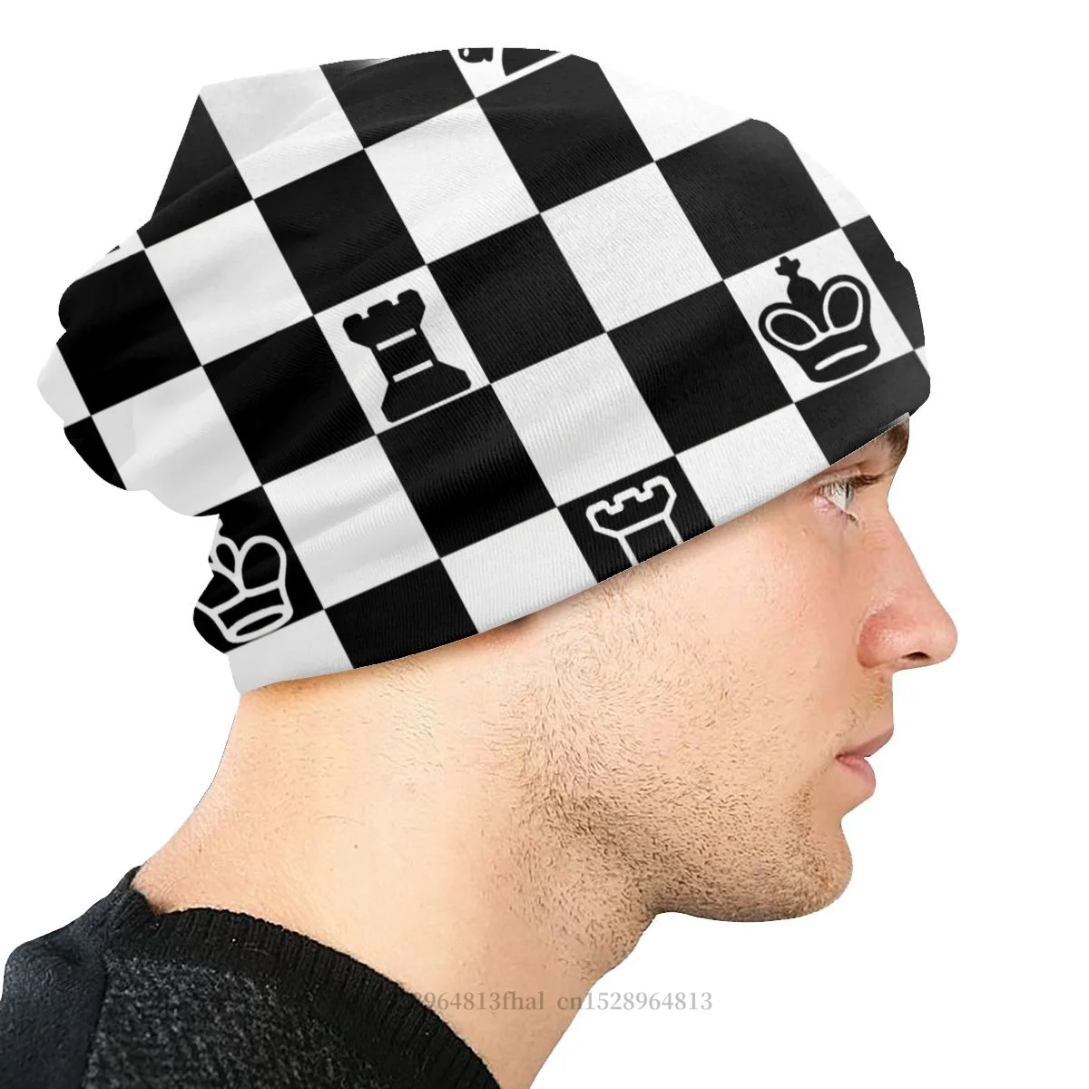 Gorros de estilo Hip Hop para hombre y mujer, gorro fino con diseño de ajedrez, gorros especiales, orejeras