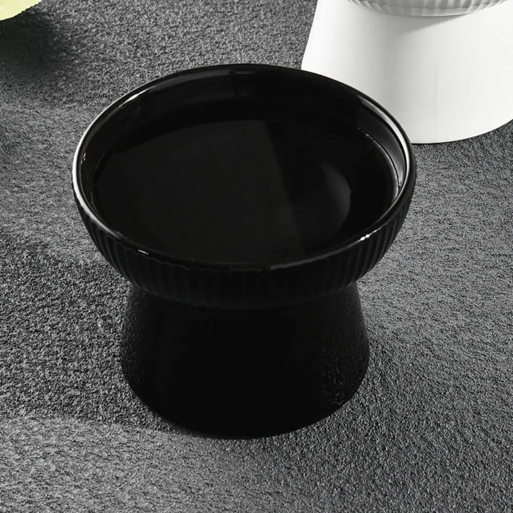 Ceramic Cat Bowl Slanted/Flat Mouth Creative Pet High Foot Bowl Multi-use Non-slip Dog Food Feeding Basin Water Container