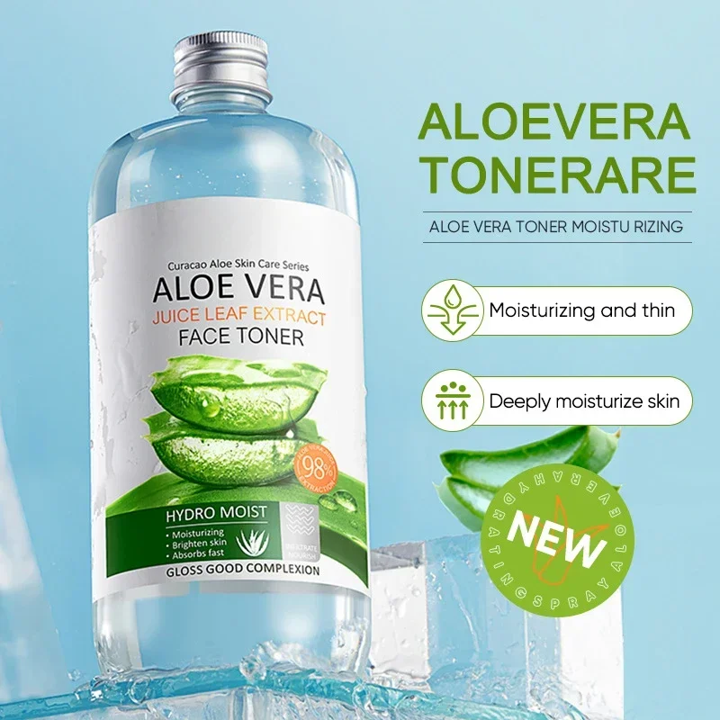 500ml Aloe Vera Fresh Water Pore Shrinking Toner Facial Essence Moisturizing Essence Facial Care Beauty Skin Care