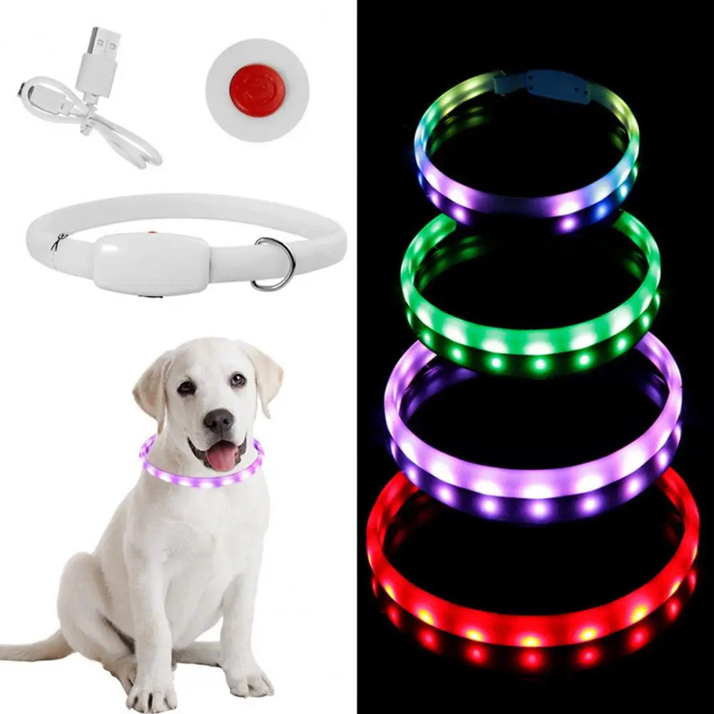 

Adjustable Pet Collar All-weather Pet Collar Waterproof Led Pet Collars with Multiple Flashing Modes Rechargeable for Dogs