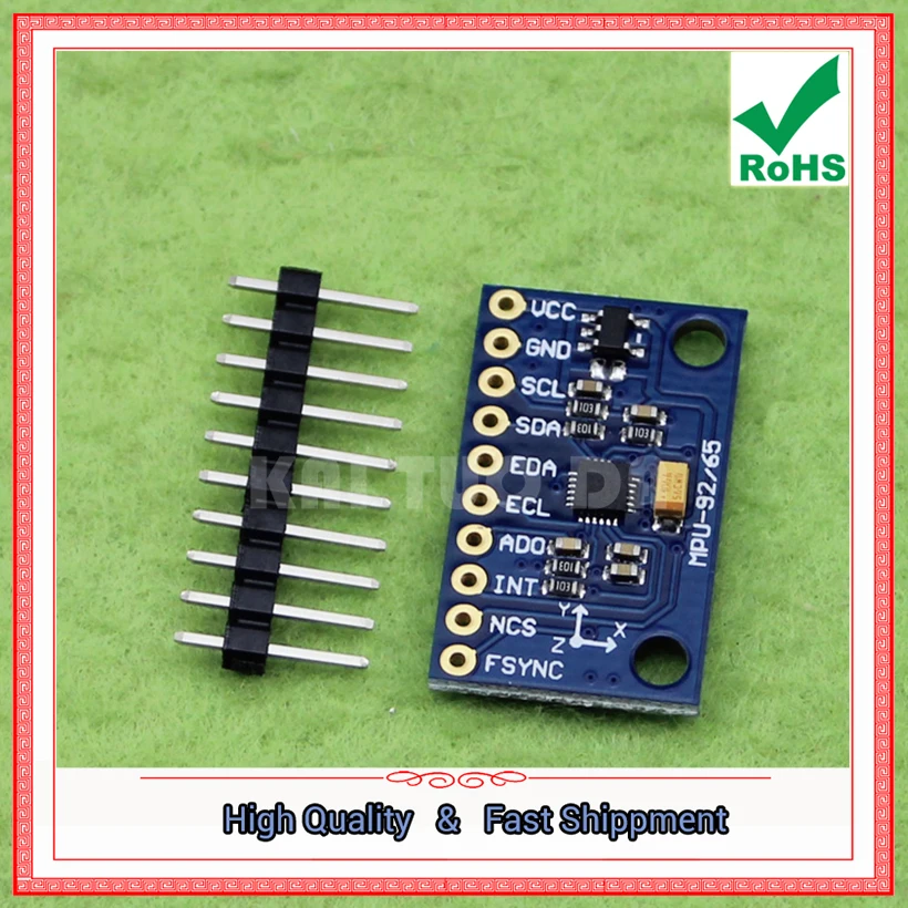 MPU-9250 GY-9250 9-Axis Sensor Module I2C / SPI Communication Module Board (C5B6)