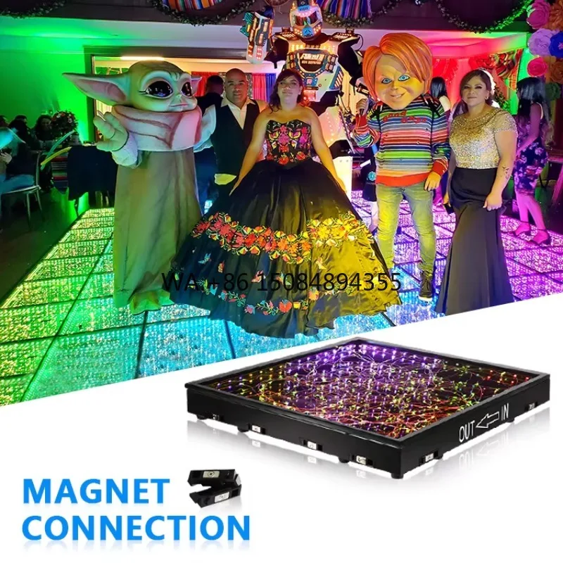 

Waterproof Outdoor Wired 3d Starlit Effect Mirror Led Dance Floor for Wedding Mar