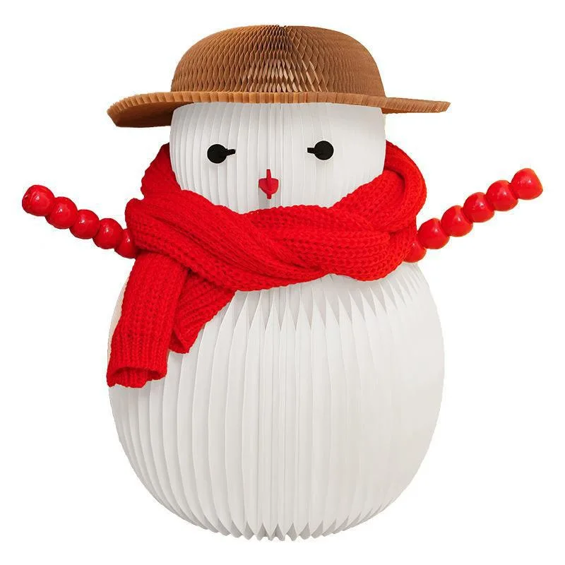 

Christmas decorative paper snowman ornaments, outdoor props in shopping malls, great festive atmosphere