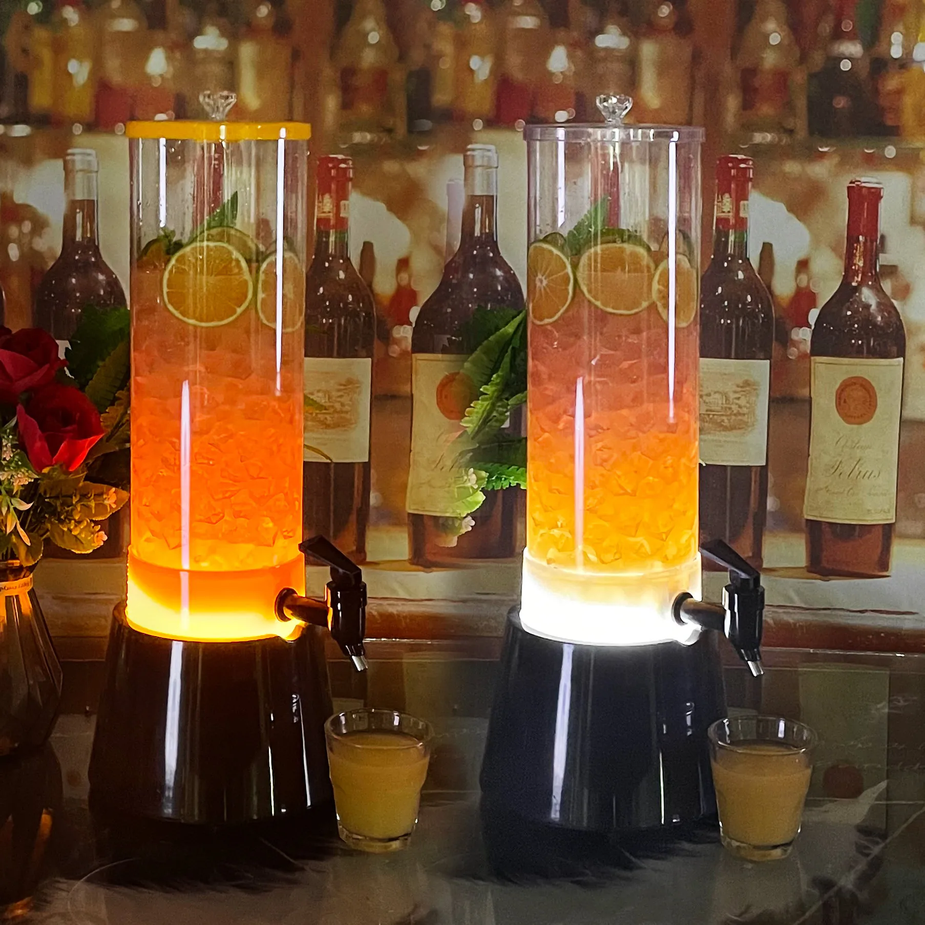 3L 2L LED Beer Keg Soda Dispenser with Tap Rechargeable Party Drink Keg