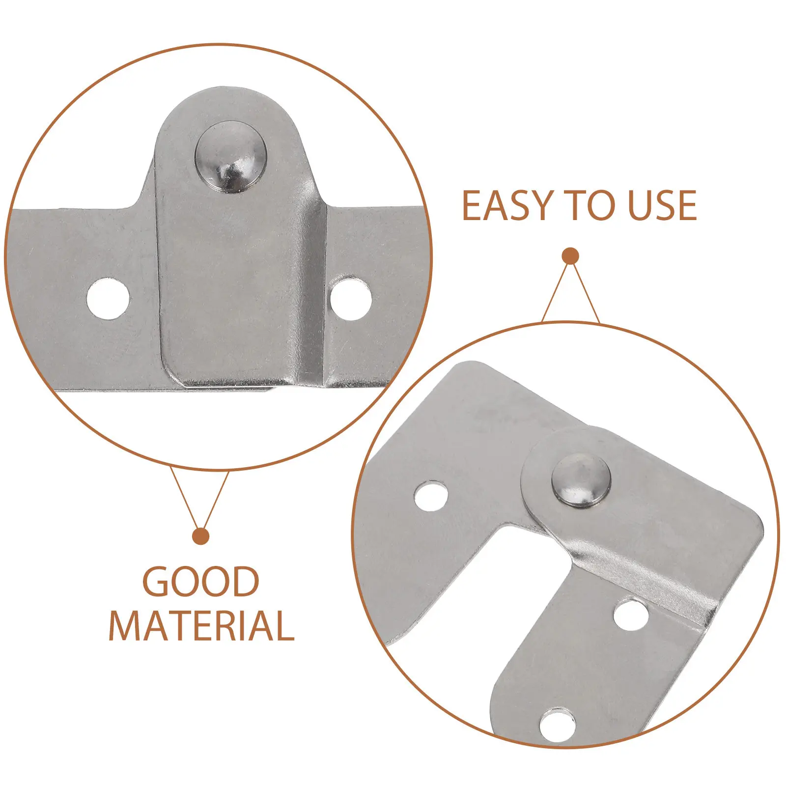 2 Pcs Ladder Hasp Hinge Attic Spreader Folding Heavy Duty Hardware Kit Replacement