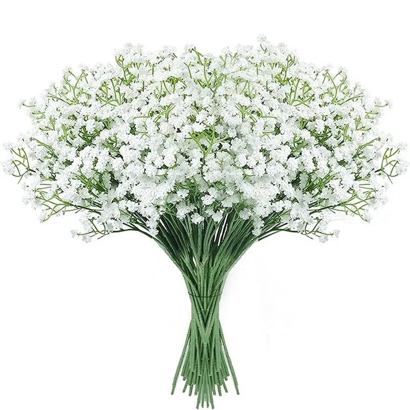 20 Pcs Babys Breath Artificial Flowers Gypsophila Flowers for Wedding Party Home Decoration