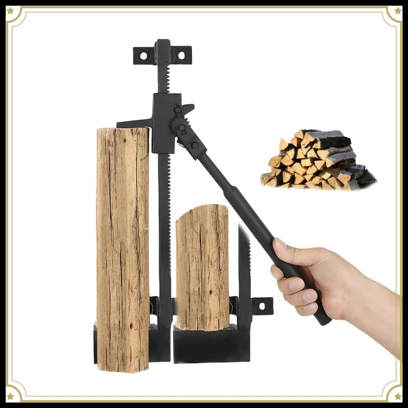 Wall‑Mounted Manual Firewood Kindling Splitter Heavy‑Duty Log Cutter For Fireplace Household Commercial Outdoor Use