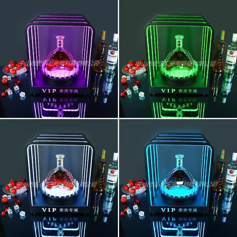 

Светящийся держатель для вина для бара, светодиодный вращающийся держатель Spade A, зарубежная XO красная основа, KTV, подставка для ночного клуба, шампанского