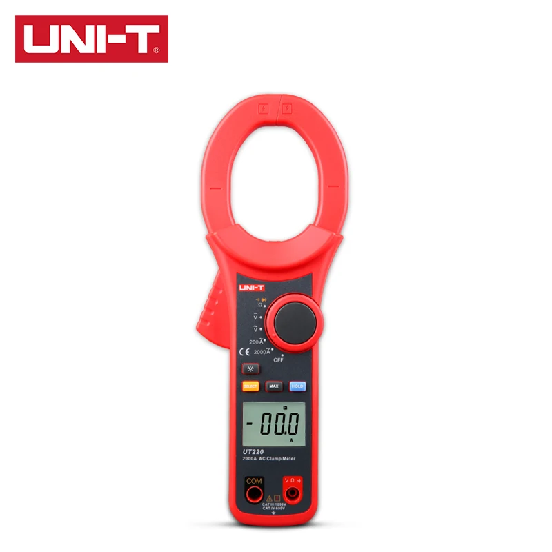 

UNI-T UT220/UT221/UT222 2000A AC / DC Clamp Meter AC / DC True RMS inrush current Low-pass filtered data storage