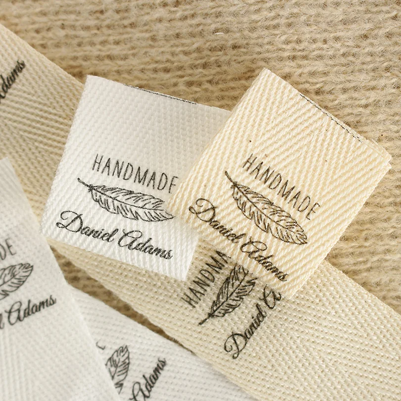 

Custom Twill Labels for Clothes,Handmade Labels, Sewing Accessories, Folding Labels,Free Shipping, Xw5567, 25x60mm