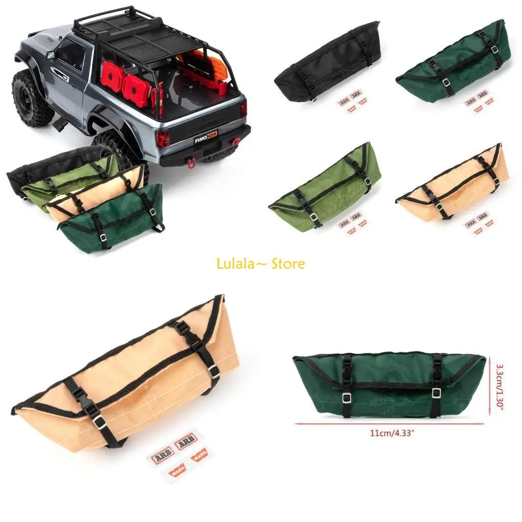 Y4QA R/C Crawler Luggage Bag Roof Travelling Bag Upgrade Accessories Remote Control Vehicle Part for 1/10 Crawler Car SCX10