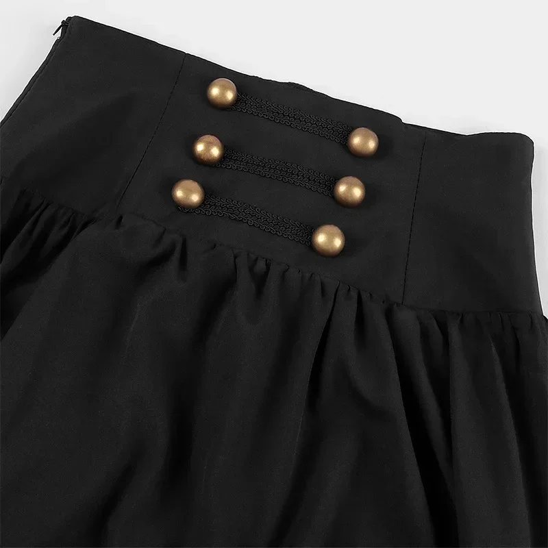 European And American Women Medieval Retro Gothic Lace Up Skirt