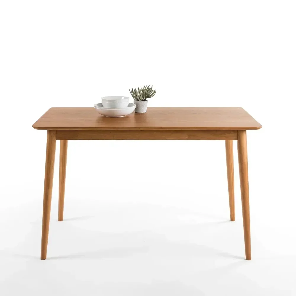 Simple Solid Wood Natural Dining Table Durable Build Smooth Surface Reliable Performance Easy to Clean Easy to Use
