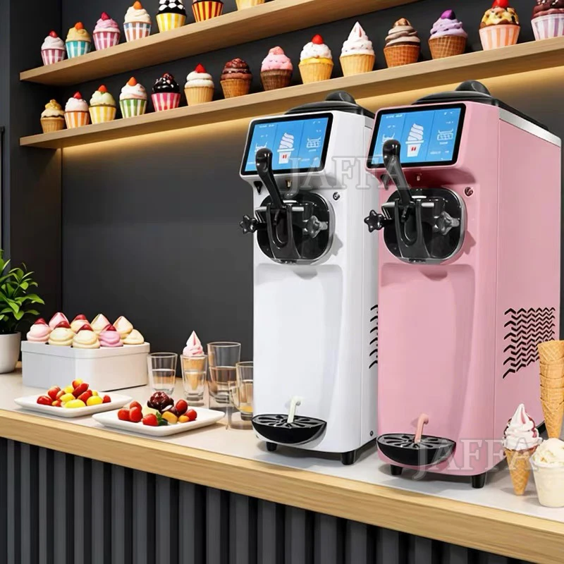 New Portable Ice Cream Roll Machine with Low Noise One-Click Thawing Compatible With Ice Cream Syrup Powder & Milk 16-22L/H