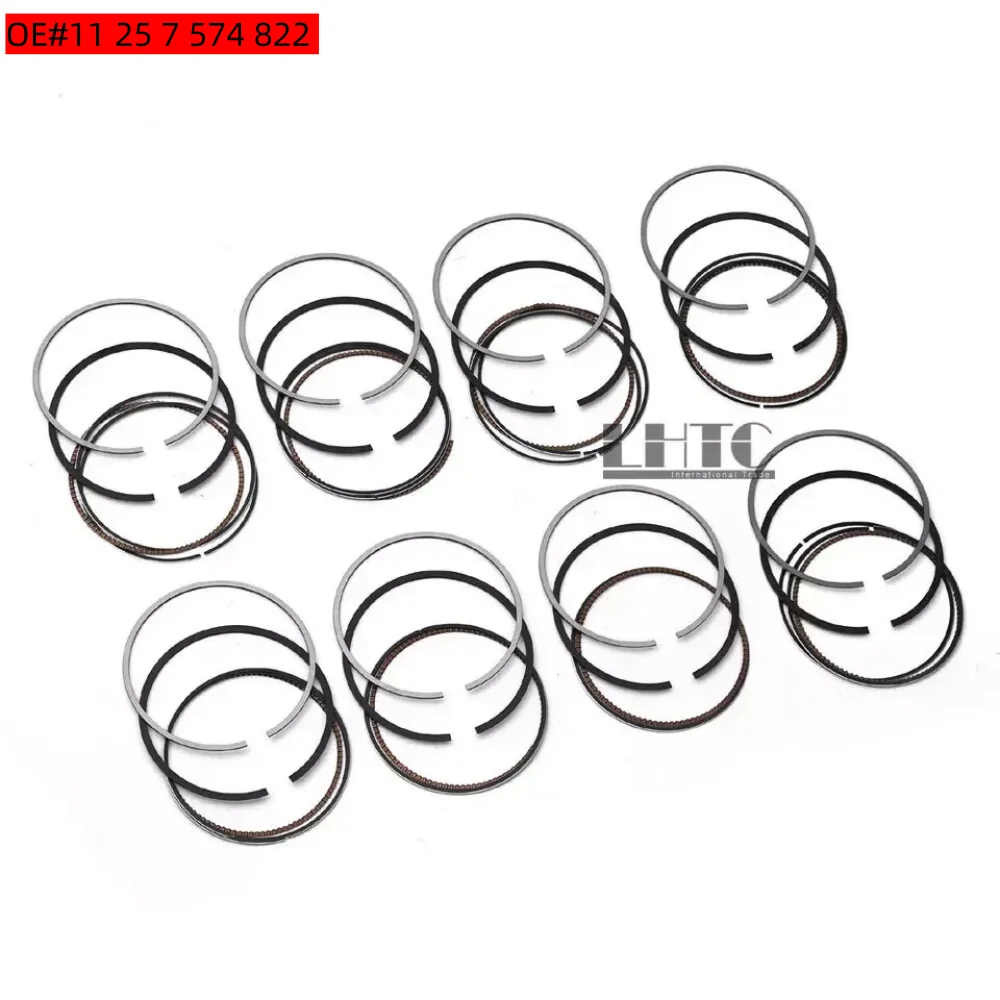 

8x Piston Rings Set STD OE# 11 25 7 574 822 For BMW 550i 750Li X5 X6 F01 F02 F07 F10 E70 E71 N63B44A