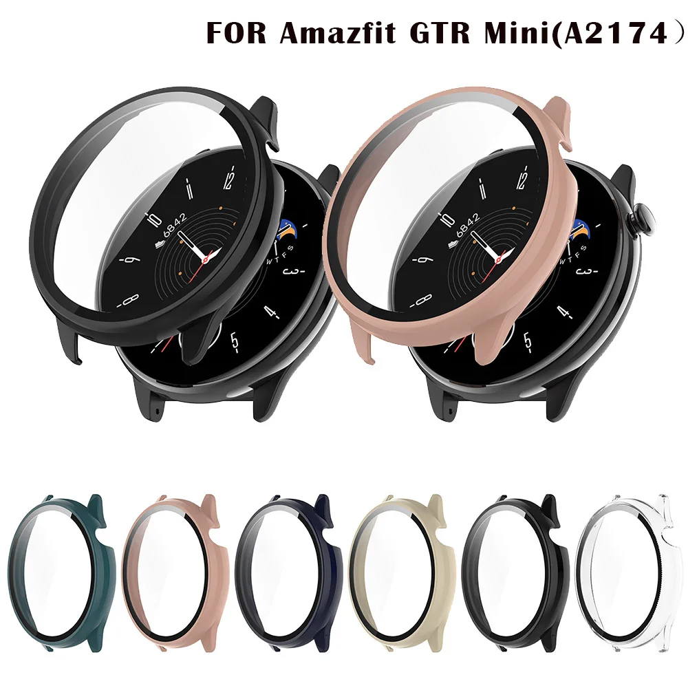 Huami Amazfit GTR Mini A2174 용 전체 보호 케이스, 화면 보호 케이스, GTR Mini 커버, PC 2in 1 쉘 + 강화 유리 필름