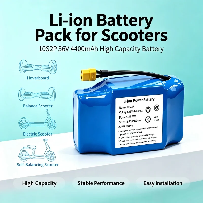 Original 36v 4.4Ah Rechargeable Lithium Battery 10S2P 4400mAh 18650 Electric Self Balancing Scooter Hoverboard Batteries