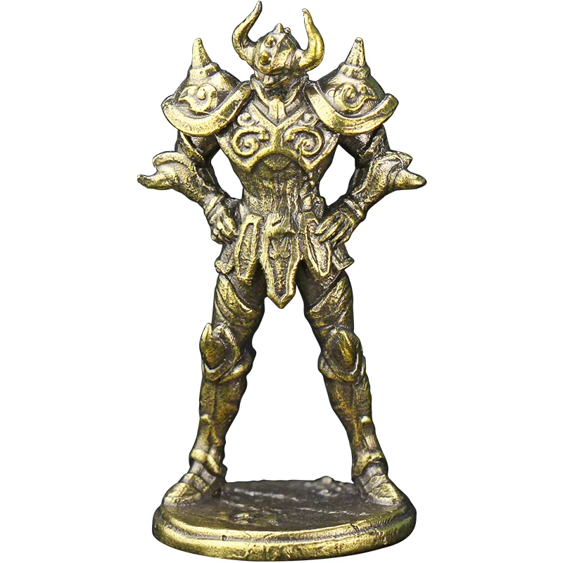 Metal Brass Saint 12 Constellations Little Soldier Human Model Toys Table Games Chess Pendant Handmade Figure Statue Decoration view 5