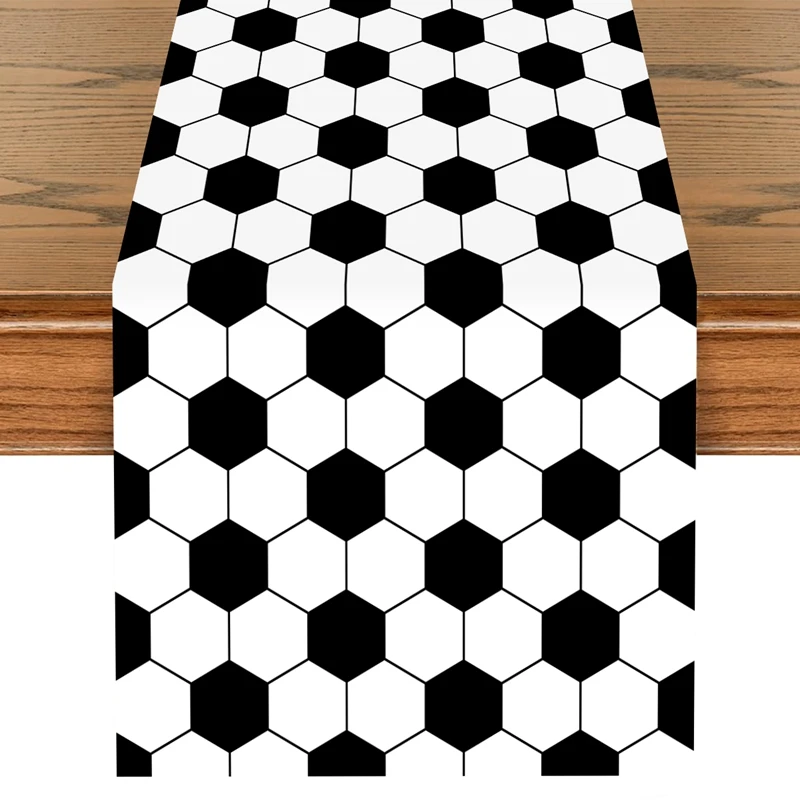 1pc Soccer/Football Party Table Flag Table Centerpiece Soccer Birthday Decorations Sports Theme Party Table Runner Table Cover view 5