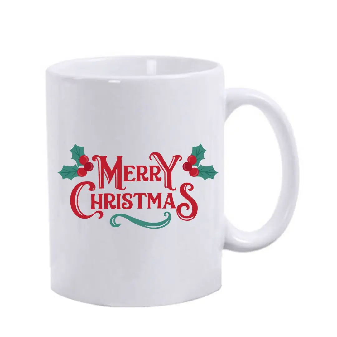 Imagem -05 - Sublimated Cerâmica Natal Café Caneca Logotipo Personalizado Vermelho e Branco 11 oz