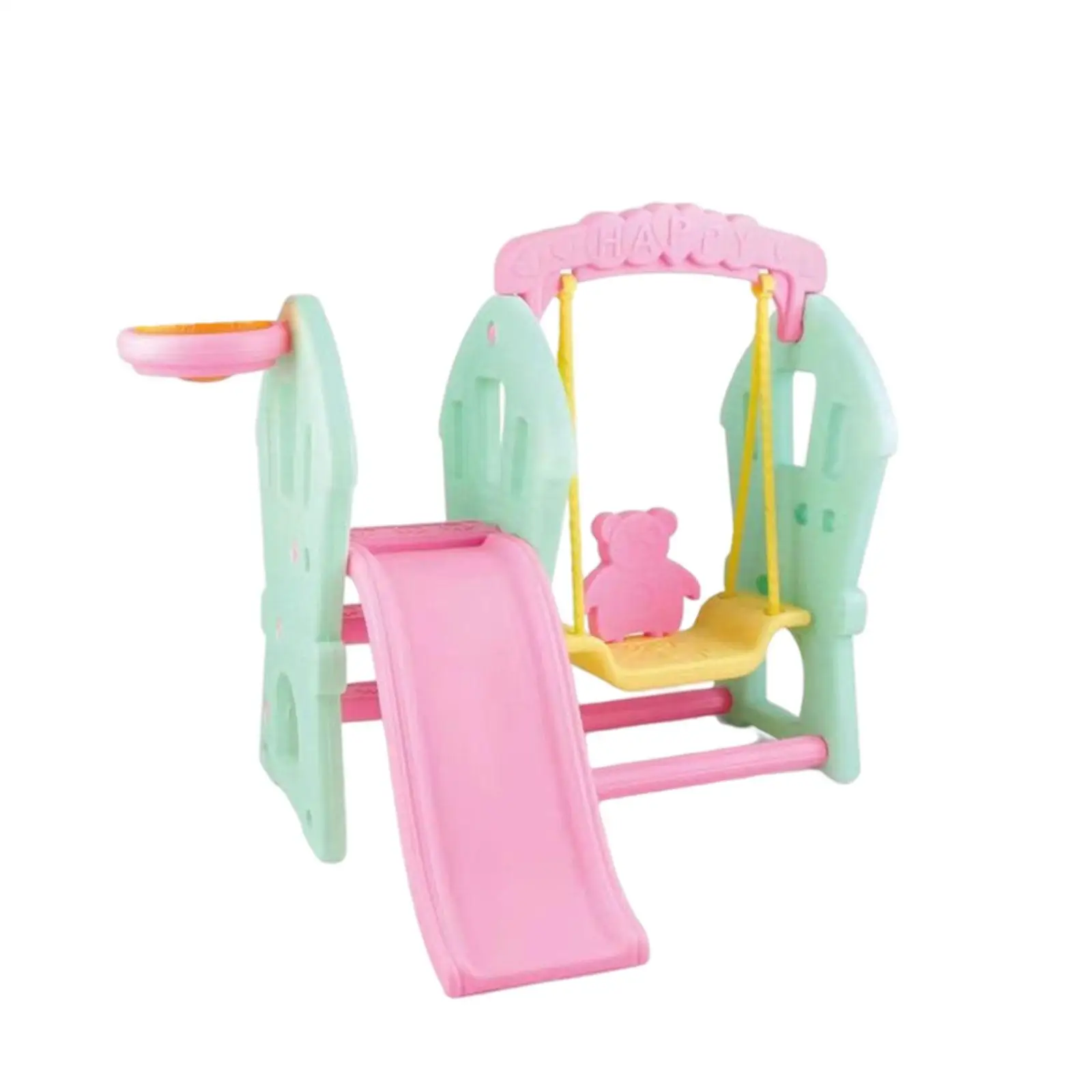 Swing Slide Playset Doll Set Playground Figure Castle Merbear for Party
