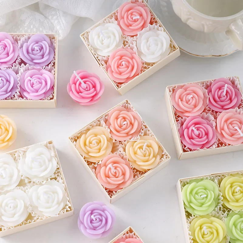 

Valentine's Day Rose Scented Candles Romantic Gift DIY Rose Candle Room Decor Birthday Candle m