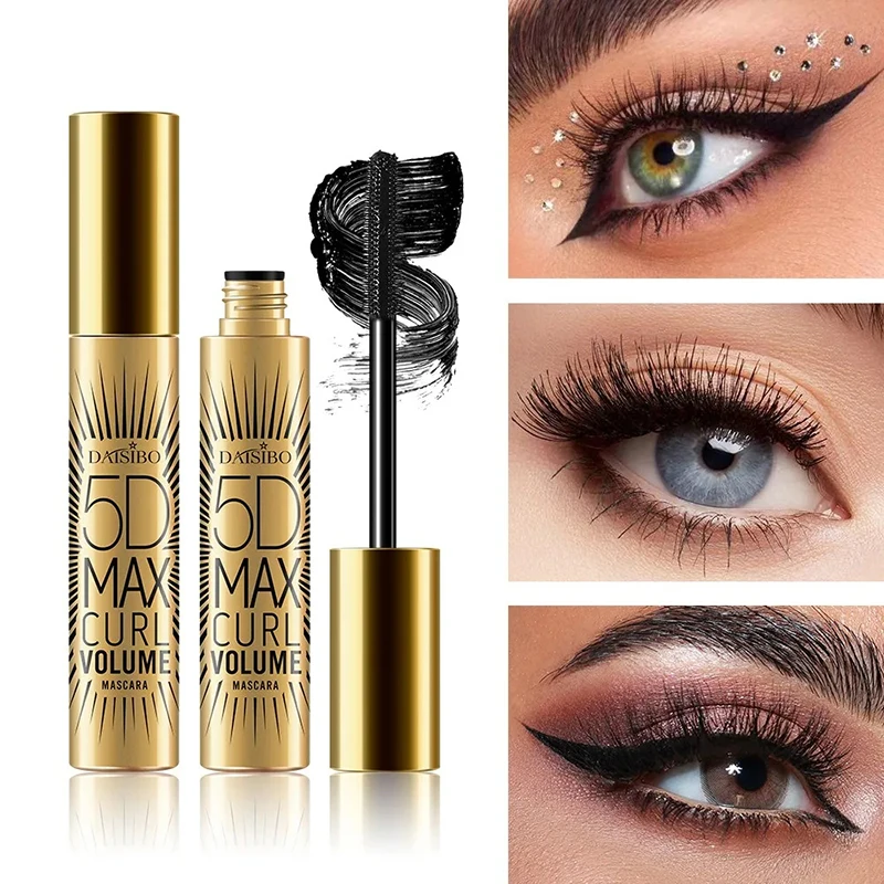 Mascara 5D durable et étanche à la transpiration, optique mince, maquillage transfrontalier européen et américain, non étourdi, tridimensionnel