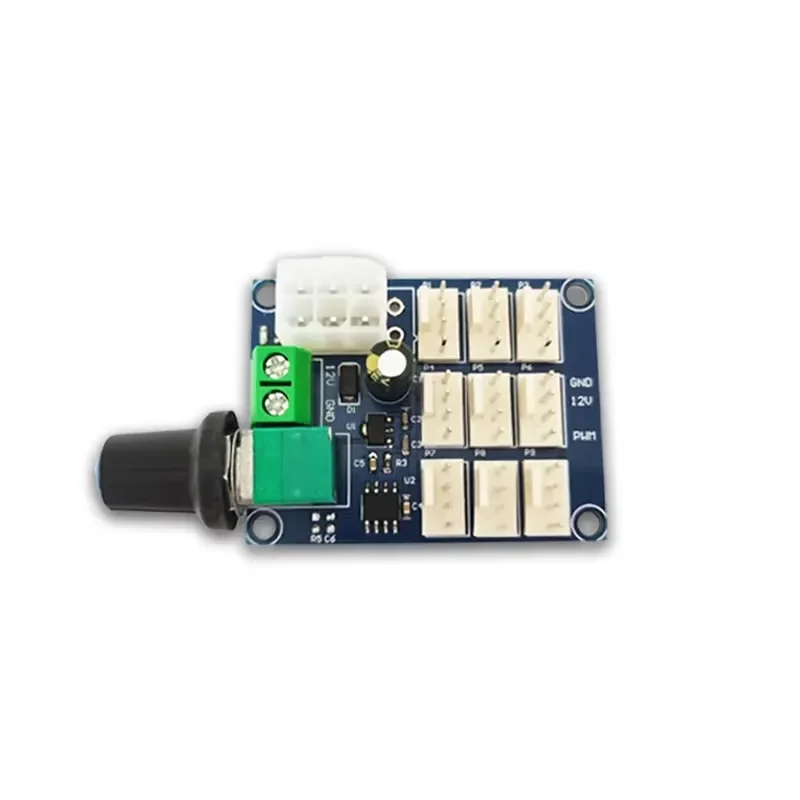 Multi-Channel Fan Motor Speed Controller PWM Speed Governor 12V 2A For PC Computer chassis fan Module NEW