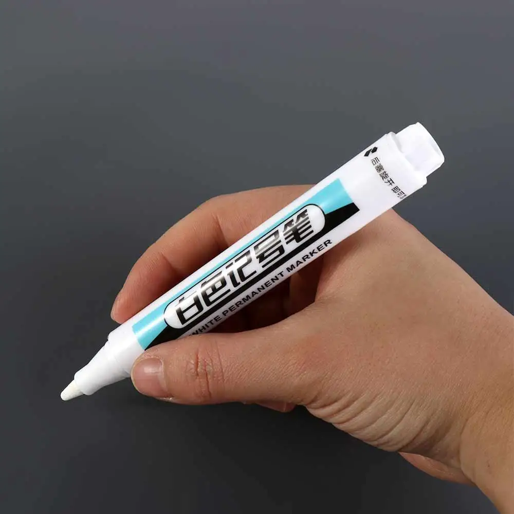 Stylo marqueur blanc à peinture continue, écriture lisse, étanche, à l'huile, séchage rapide, ne se déforme pas facilement, 0.7mm, 1.0mm, 2.5mm