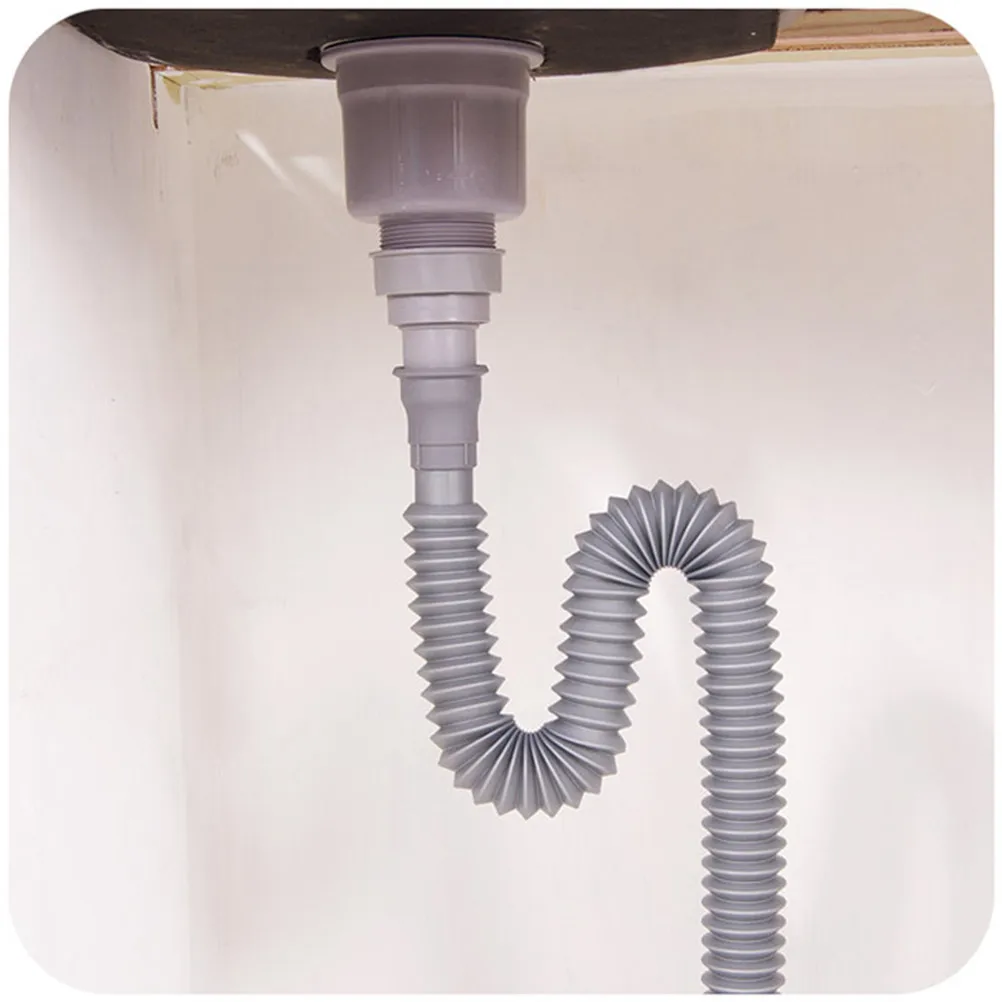 1Pc Plastic Cess-Pipe Drain Wash Basin Washing Machine Drain Plumbing Hose Kitchen Sink Hose Plomberie Flexible Drain Hose