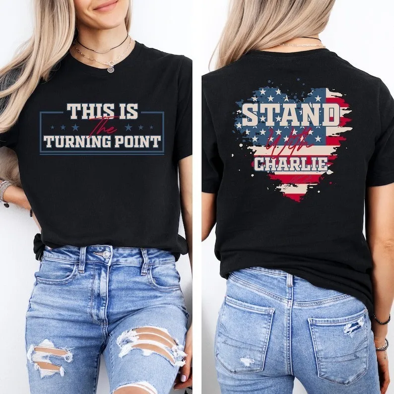 Charlie Kirk Freedom Shirt, This is the Turning Point 2 Sided Shirt