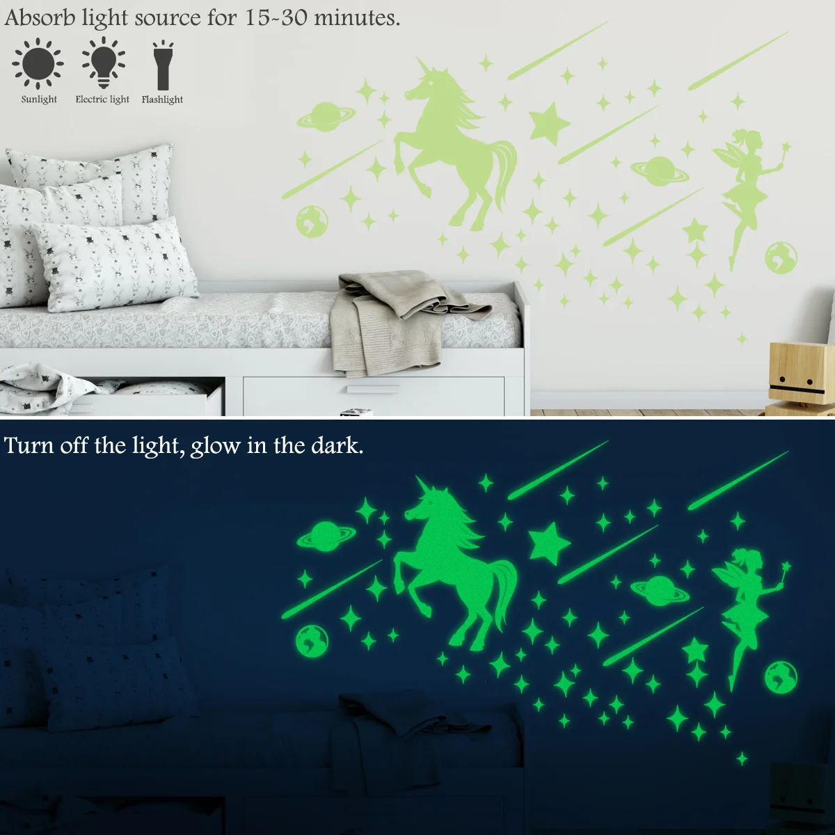 

Stickers for Glow in The Dark Stars Sleeping under Decor Wall Luminous Ceiling