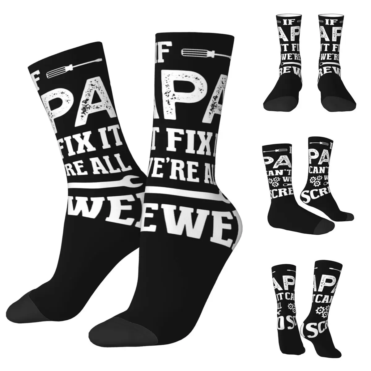 

If Dad Can't Fix It We're Screwed Men and Women printing Socks,Leisure Applicable throughout the year Dressing Gift