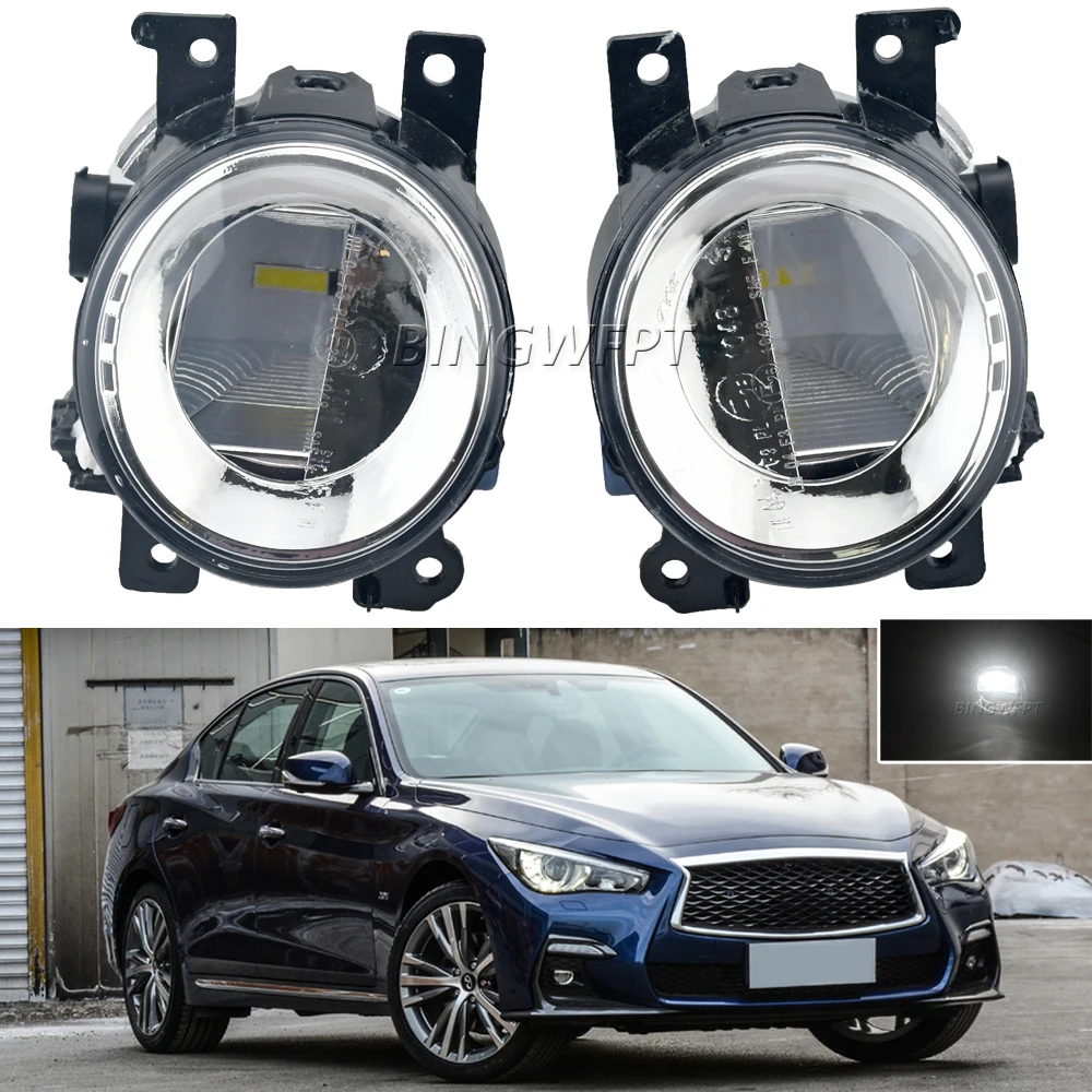 

1Pair For Infiniti Q50 2014-18 QX60 QX80 Q70/Q70L/Q70 2014-2018 LED Fog Light Head Light Assembly 261504GA0A 261554GA0A