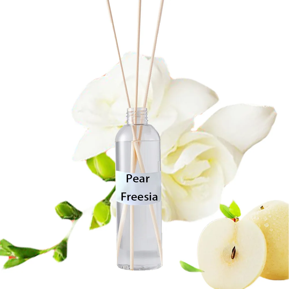 

50 мл декоративный тростниковый диффузор с грушей и фрезией, освежитель воздуха, ароматическое масло для дома, спальни, ванной комнаты, ароматный стиль, парфюмерное масло, диффузор
