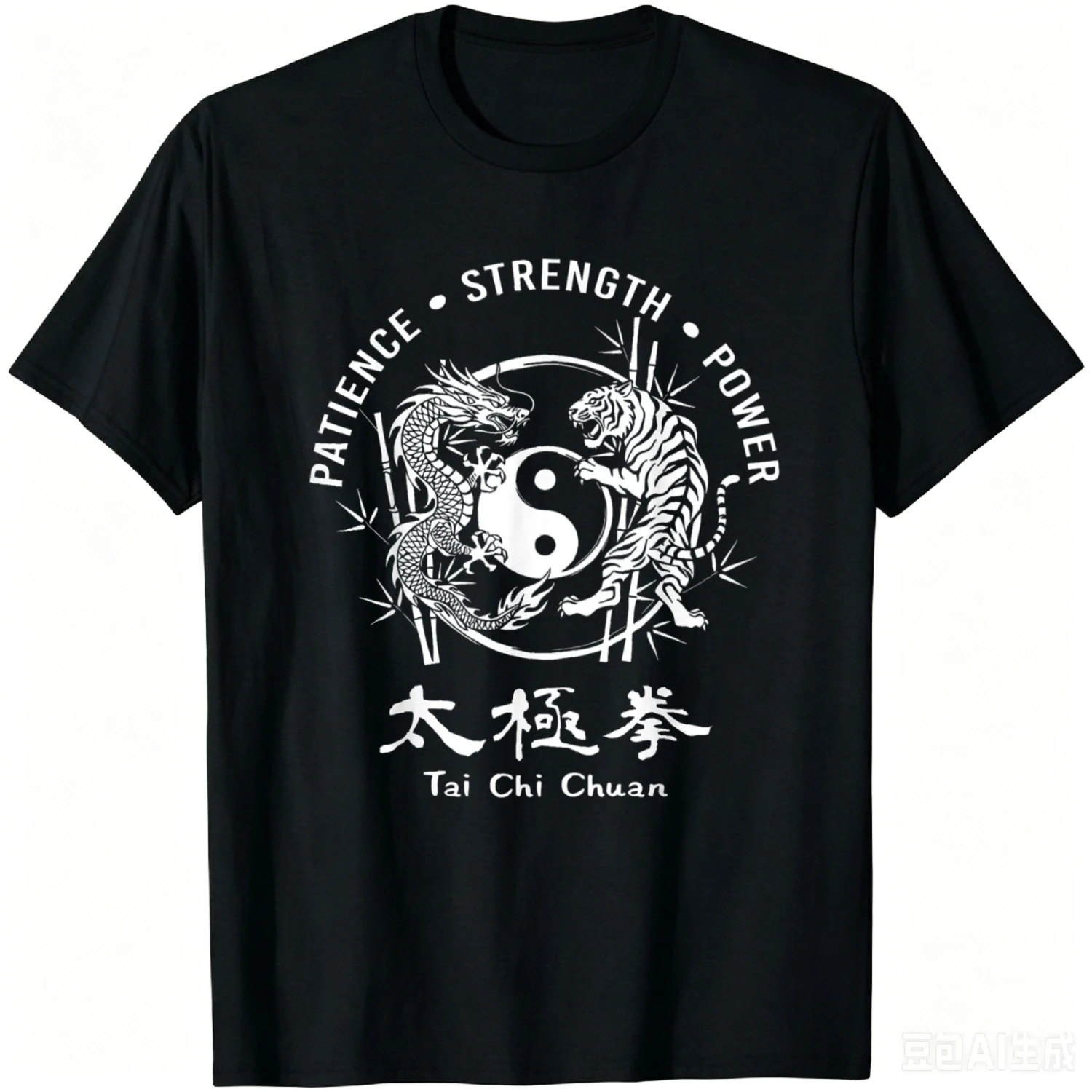 T-Shirt Yin Yang Dragon Tiger Zen Mindfulness Tai Chi, Art martial, en coton, Vintage, vêtements pour hommes, Streetwear