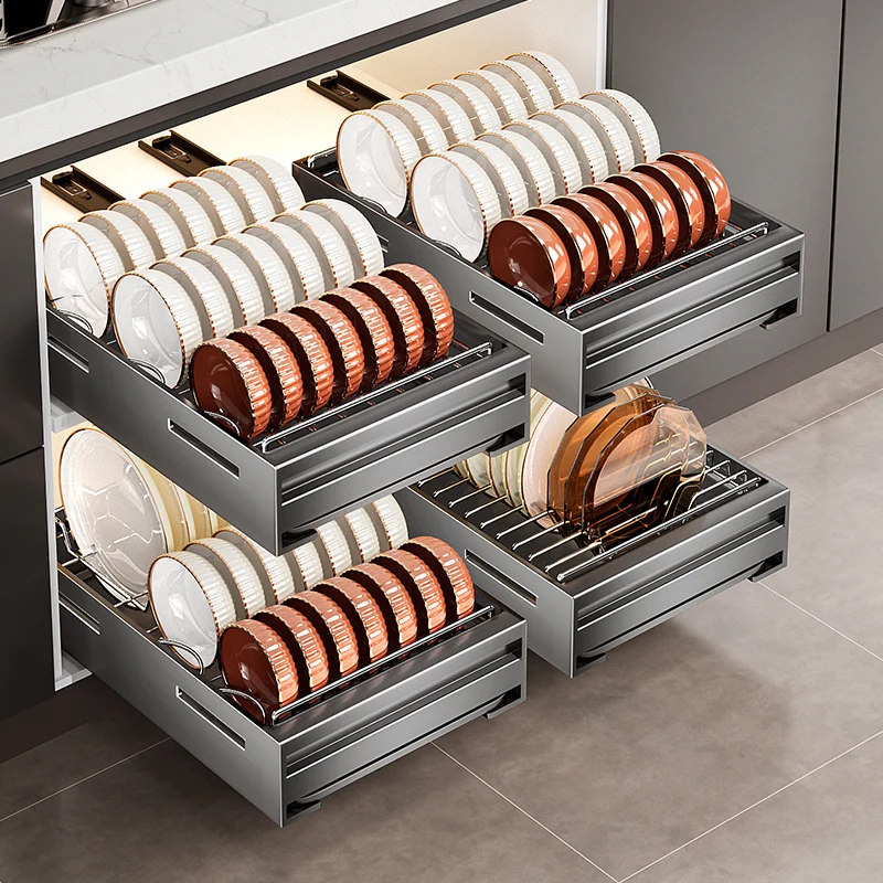 

Pull Out Kitchen Cabinet Organizer Narrow Storage Basket for Under Sink Slide Out Pantry Shelf Cabinet Insert for Home Organizer