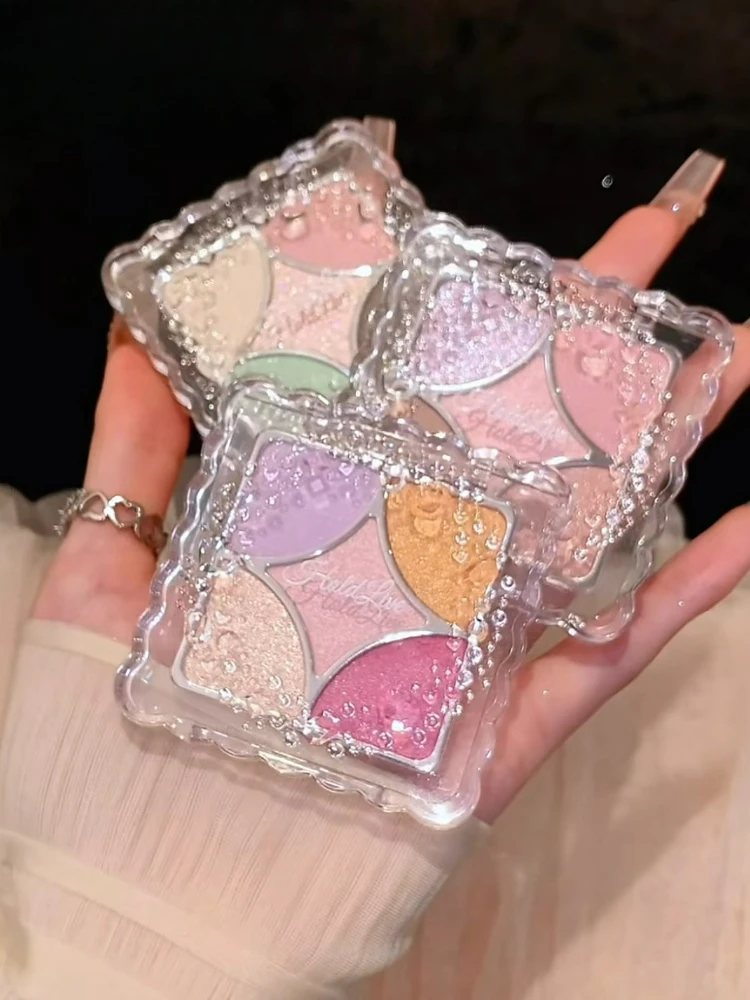 HOLD LIVE 5Colors Glaze Nebula Eye Shadow Disk Satin Light Portable Low Saturation Pearl Spring Face Makeup