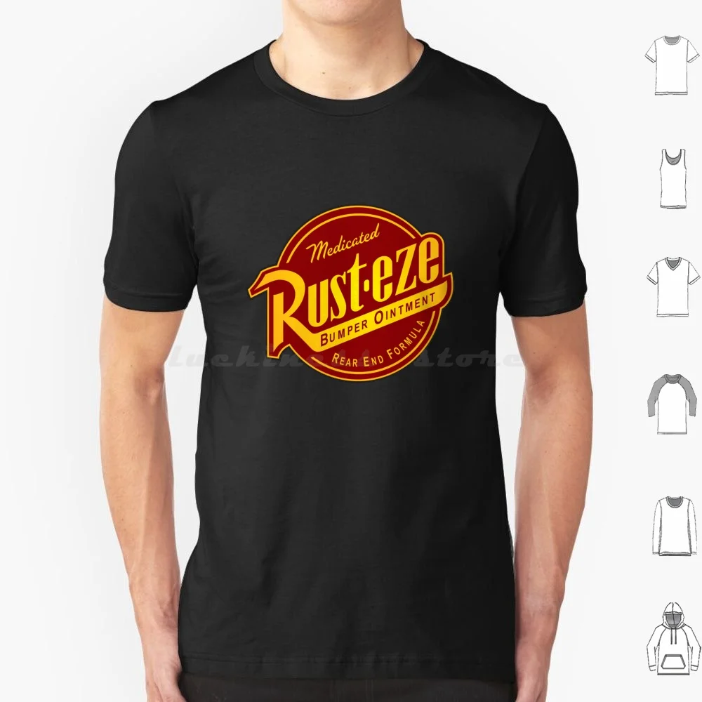 Rust-Eze T Shirt Cotton Men Women Diy Print Rust Eze Rust Ruggine Cars Pixar Pixar Mcqueen Race Races Oval Track Piston Cup Cup