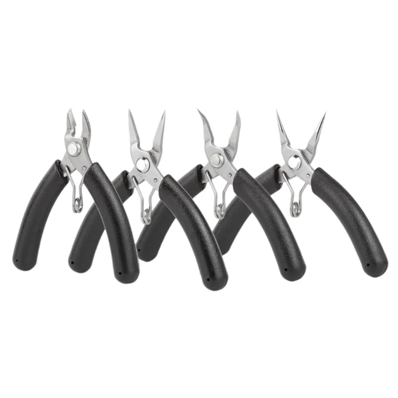 4Pcs Mini Jewelry Pliers Set for DIY Crafting and Repair Jewelry Pliers Collection Portable Pliers Tools for Jewelry Making