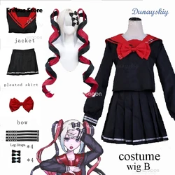 Needy Girl Overdose Black JK Cosplay Costume Wig Game Needy Girl Overdose Cosplay KAngel Black School Uniform Skirt Jirai kei