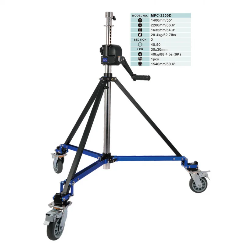 Heavy Duty Light Stand Load 40KG Tripod for Film TV Radio Broadcasting Studio Video Photography Supporting Equipment - view 3
