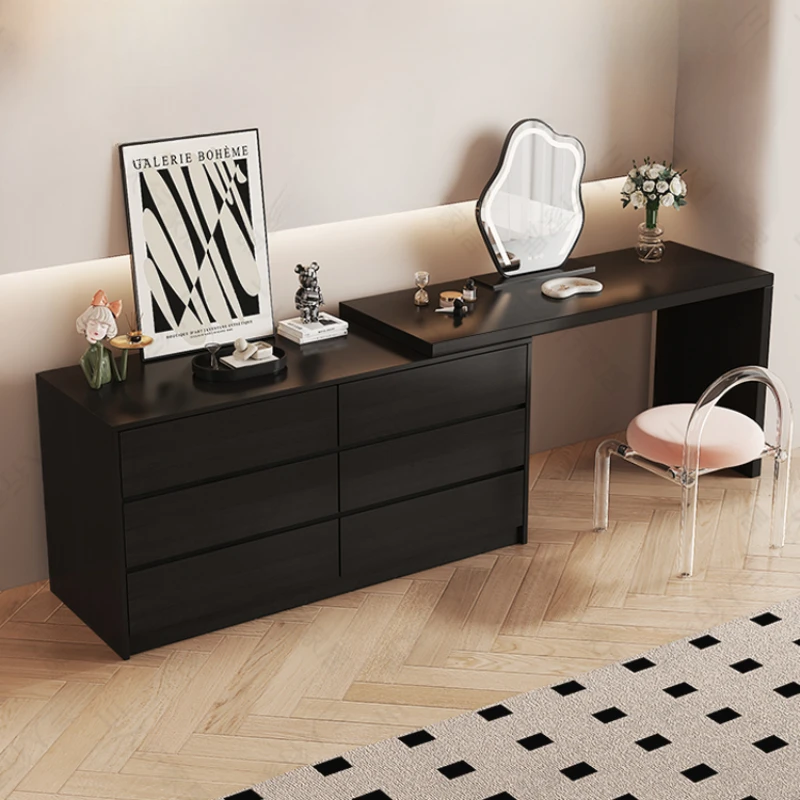 Vanity Nordic Dressers Storage Cosmetic Mirror Makeup Organizer Dressing Table Cabinet Comoda Pra Quarto Salon Furnitures