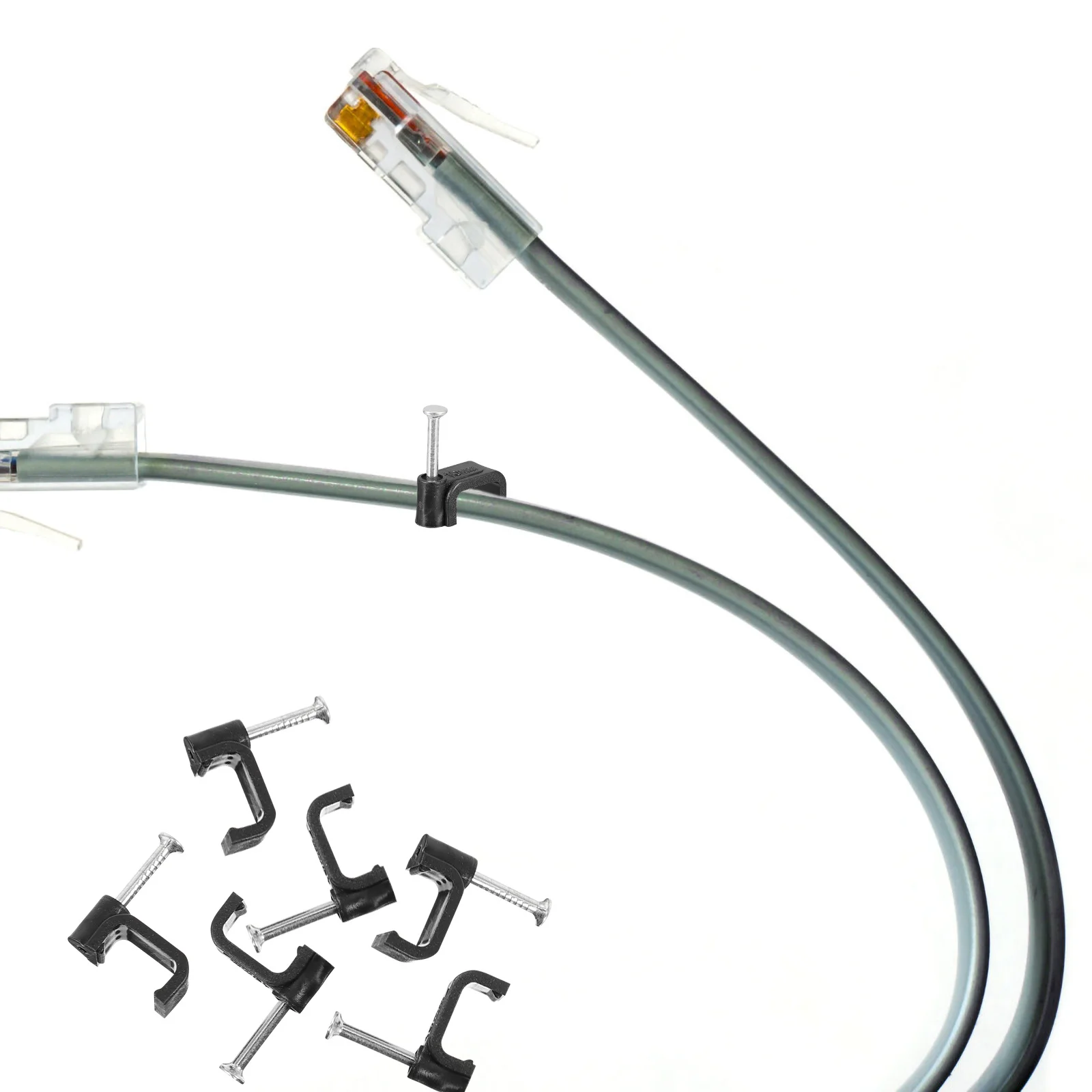 

100Pcs Half Clamps Black J Hooks Highquality Material Support Clamp Laborsaving Solution Half Clamps Black J Hooks