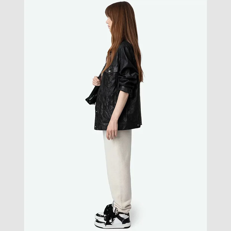 Winter New French Niche Wings Embroidered Inner Fleece Mid-waist Elastic Waist Women's Sweatpants