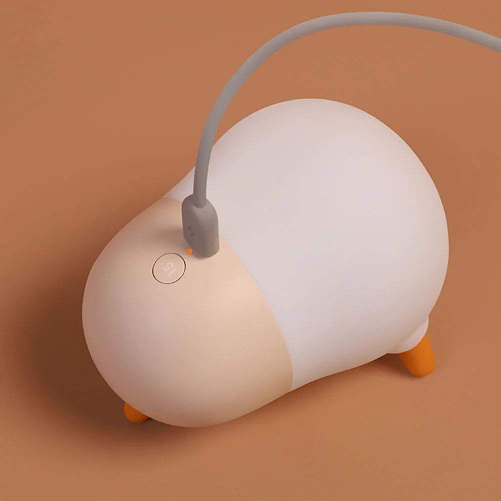 

Creative Silicone Night For Bedroom Rechargeable Nursery Light Chicken Lamp Cute Nightlight Warm Glow Small Night Light