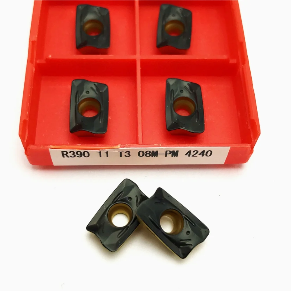 Hartmetalleinsatz R390 11T308 PM 1010 1025 1030 1040 1130 4020 CNC-Drehmaschine Drehwerkzeug zum Metallschneiden Wendeschneiden Fräseinsatz