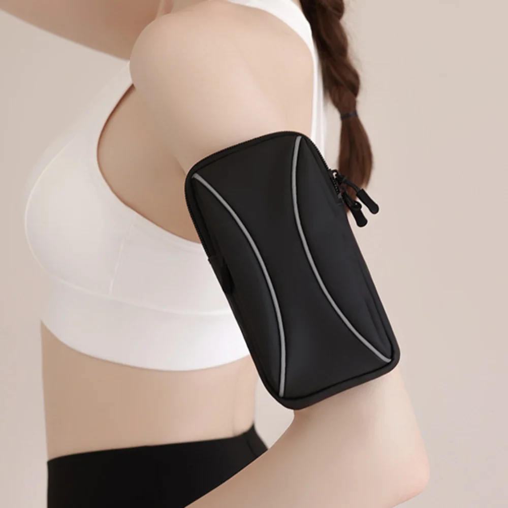 Borsa da braccio per telefono da corsa con tracolla Borsa a tracolla per telefono da corsa leggera di grande capacità Borsa per telefono sportiva verticale impermeabile