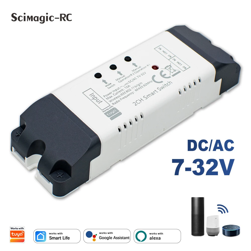4ch Wifi Relais Smart Wireless 250 Fernbedienung Schalt modul 7-32V 85-220V 110V 2200 V W 10a DIY Licht motor Empfänger Funktioniert mit Tuya Alexa